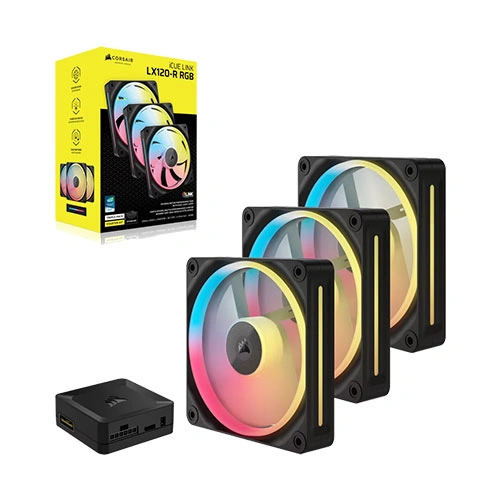 Corsair iCUE Link LX120-R RGB Cabinet Fan, Triple Pack